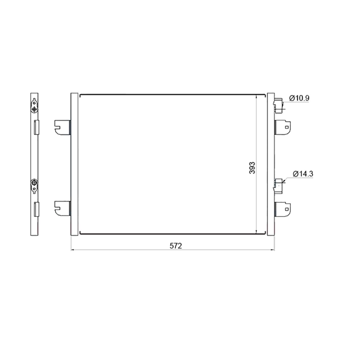 SAT Радиатор кондиционера Nissan Almera 12-19 / Renault Duster 10-21 STDC01394A0