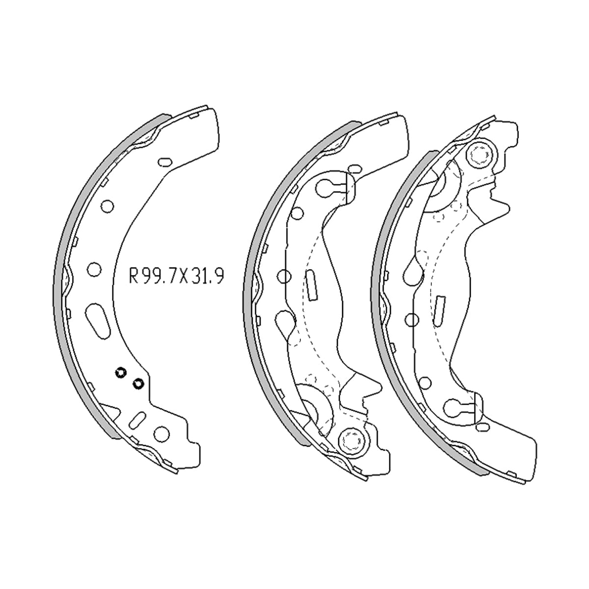 SAT Колодки тормозные барабанные Mazda Demio 07-19 / 2 07 STDFY32638Z