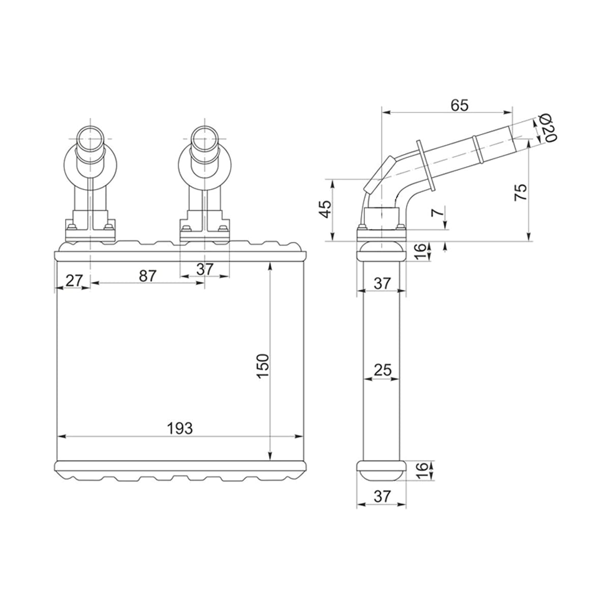SAT Радиатор отопителя салона Nissan Almera 95-00 / Primera 95-02 STDT073950