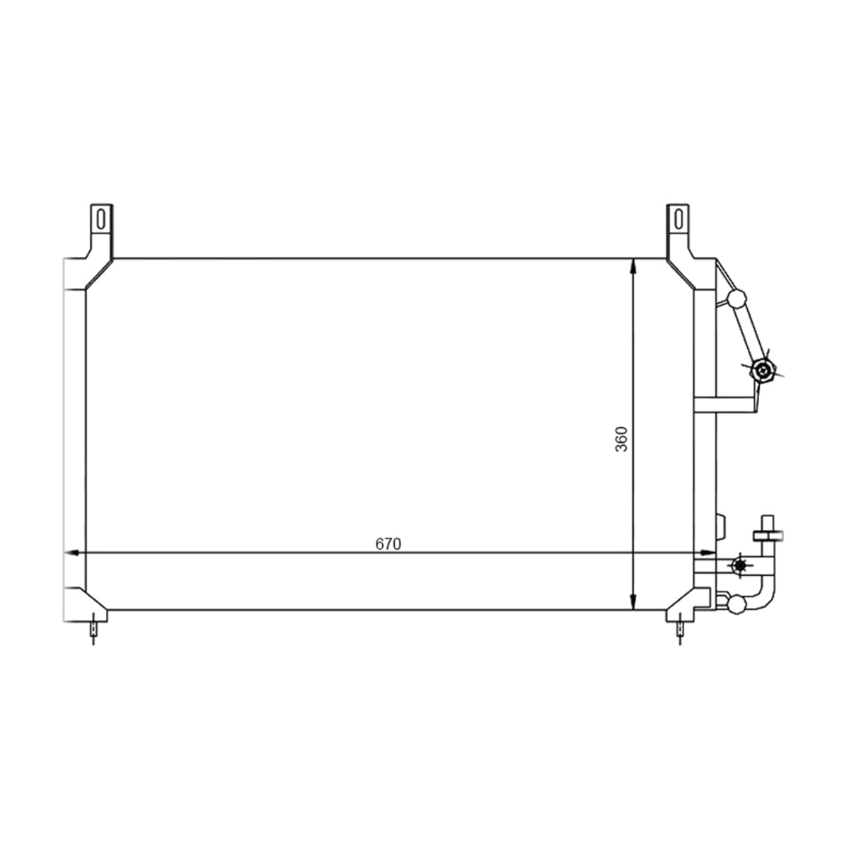 Деталь Радиатор кондиционера Daewoo Nexia 94-16 / Espero 90-99 SAT