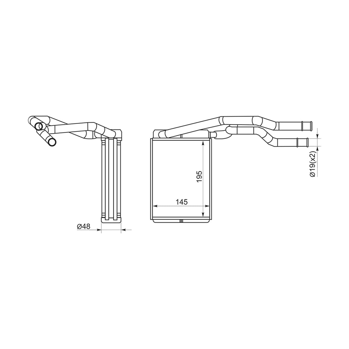 SAT Радиатор отопителя салона Ford Fiesta 02-05 / Fusion 02-12