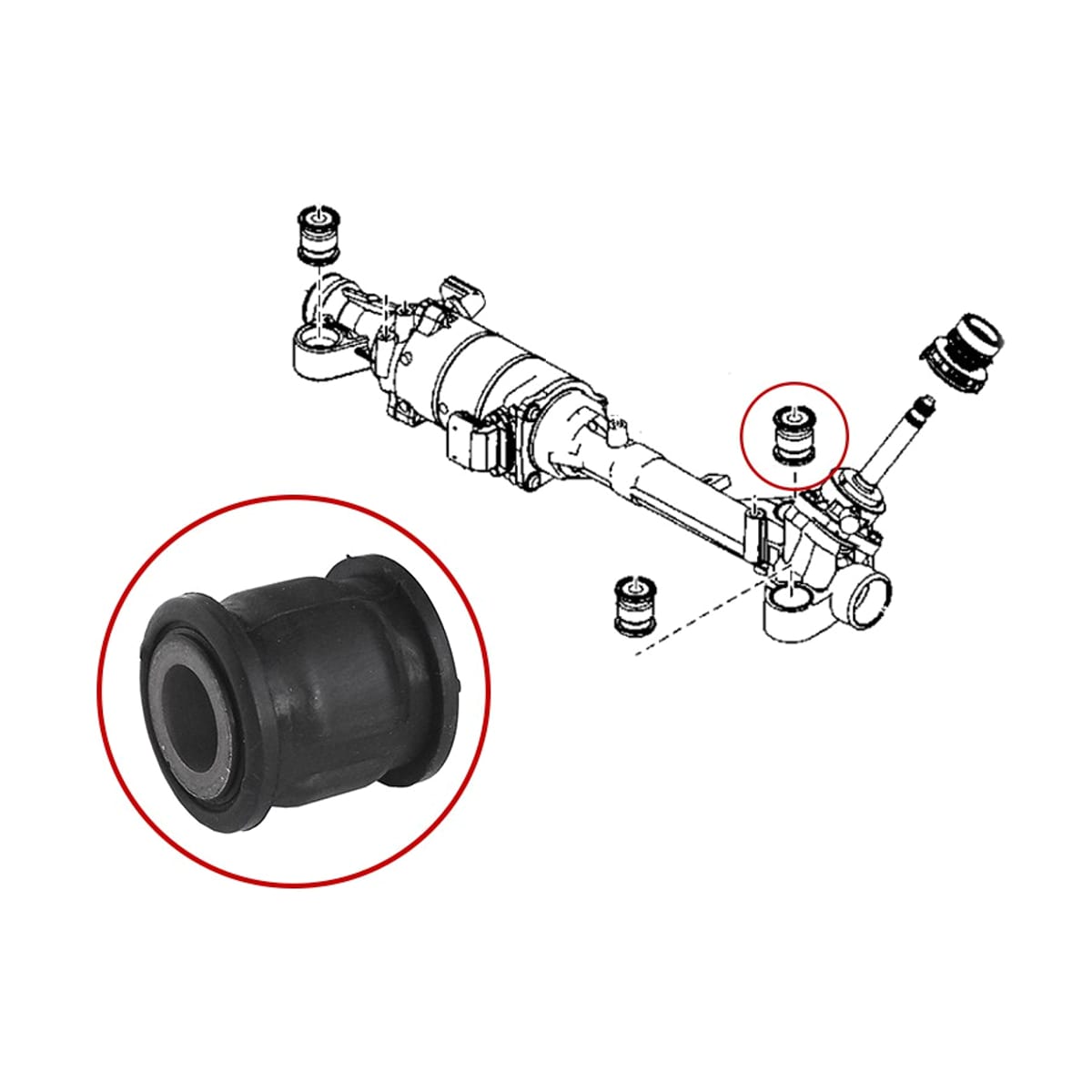 SAT Сайлентблок рулевой рейки Mazda 6 07-12 / Atenza 07-12 STG33S32124B