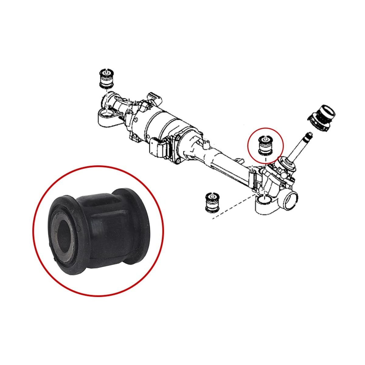 SAT Сайлентблок рулевой рейки Mazda 6 07-12 / Atenza 07-12 STGDK632123B