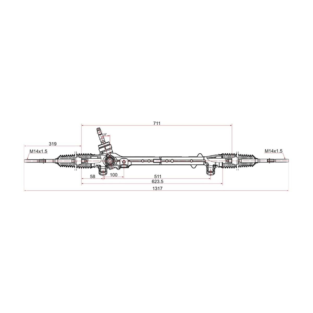 SAT Рейка рулевая Mazda 3 13-19 / 6 12- (Левый руль)