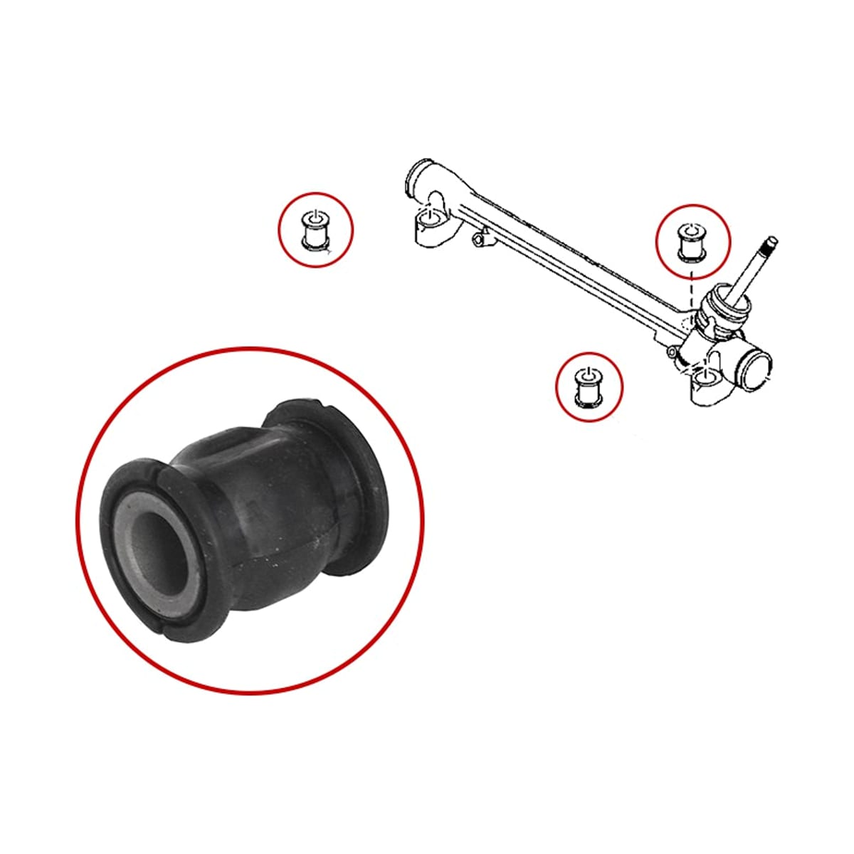 SAT Сайлентблок рулевой рейки Mazda 3 13-19 / 6 12 STKD3132123B