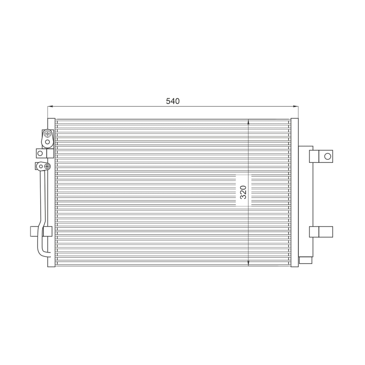 SAT Радиатор кондиционера LADA Granta 11-18 / Datsun mi-Do 14-21 STLD01394A0
