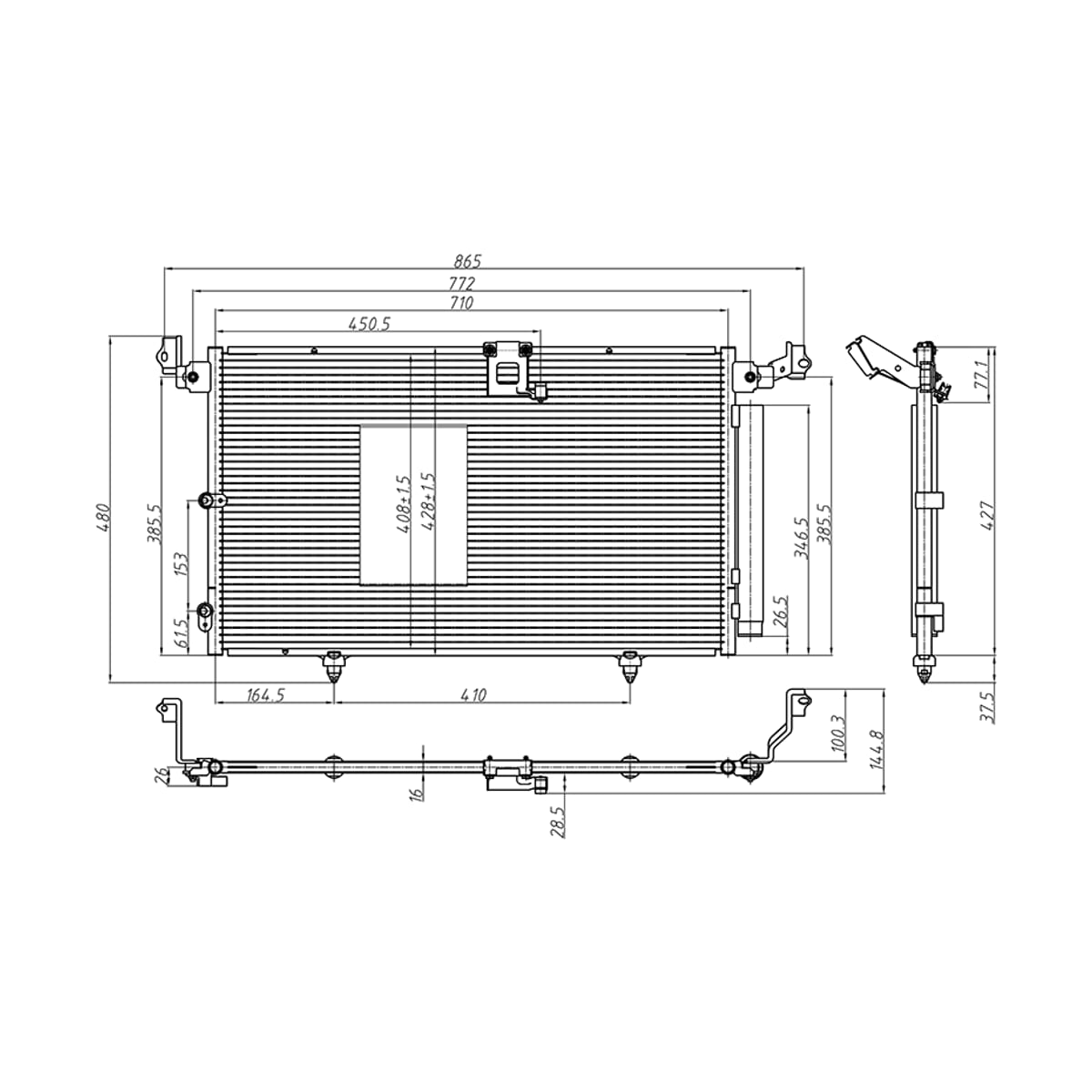 Деталь Радиатор кондиционера Lexus RX 97-03 / Toyota Harrier (XU10) 97-03 SAT
