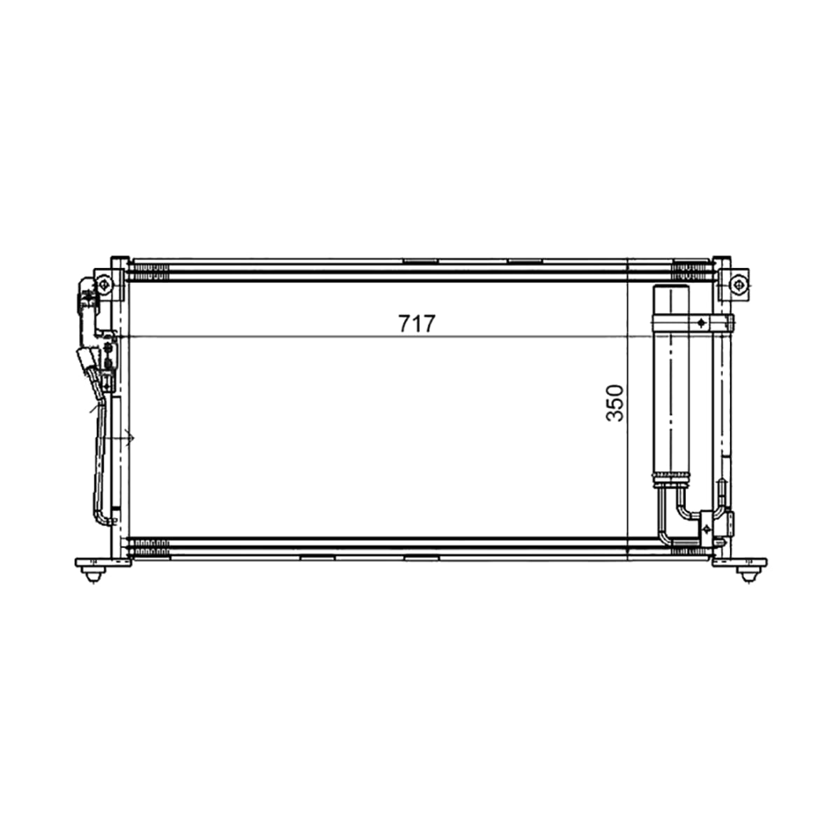 SAT Радиатор кондиционера Mitsubishi Lancer 02-10 / Lancer Cedia 00-03 STMBW43940