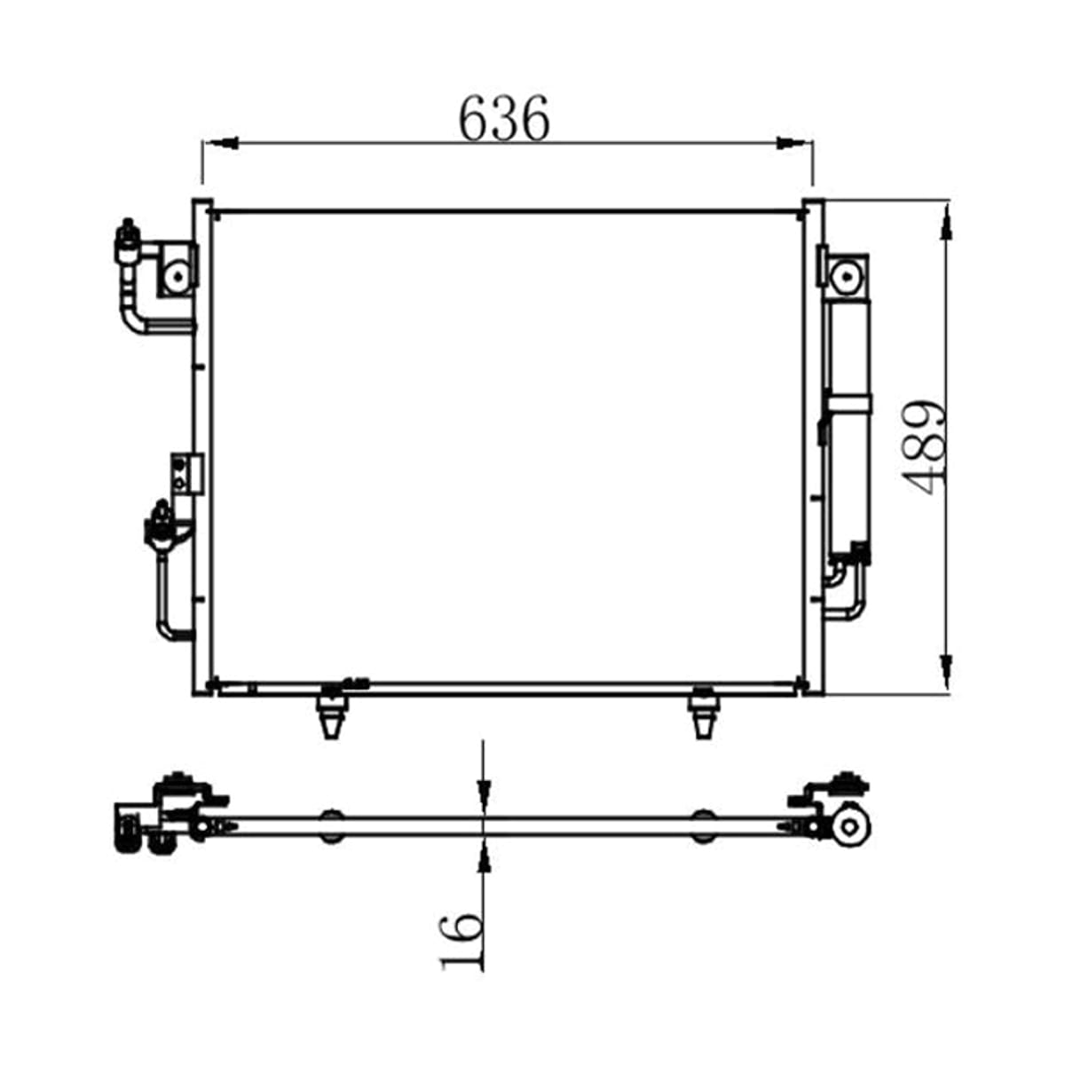 SAT Радиатор кондиционера Mitsubishi Pajero 99-06 / Montero 00-06 STMBY7394A0