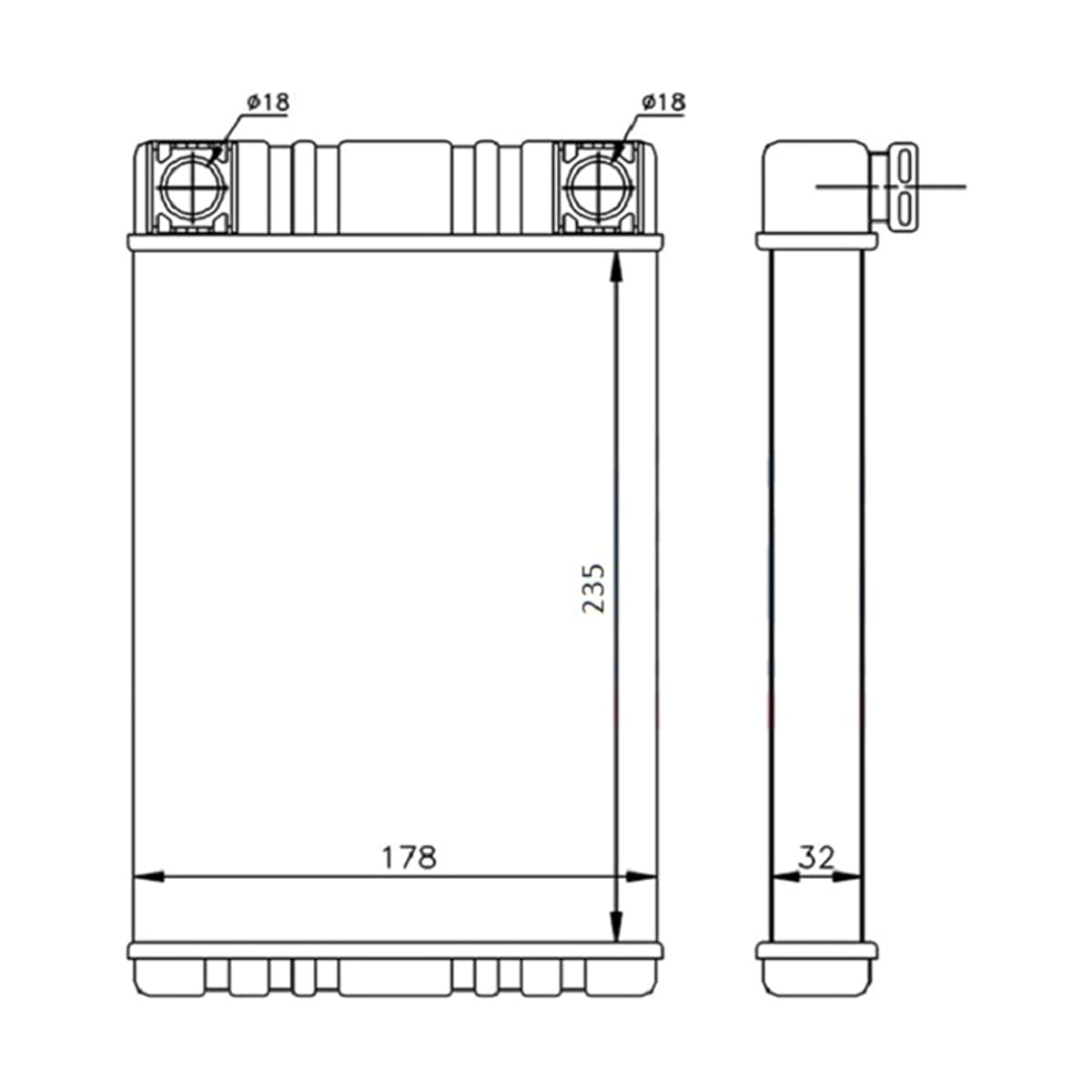 SAT Радиатор отопителя салона Mercedes-Benz C-Class 00-08 / CLK-Class 02-10 STMD073950