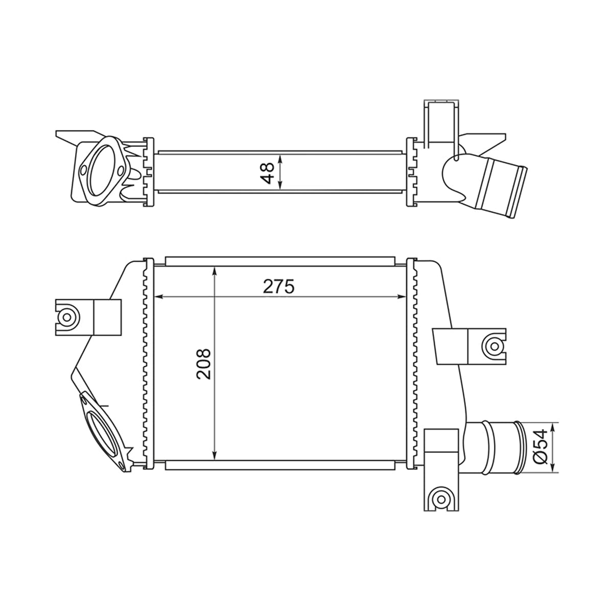SAT Интеркулер Mitsubishi L200 07-16 / Pajero Sport 08-17