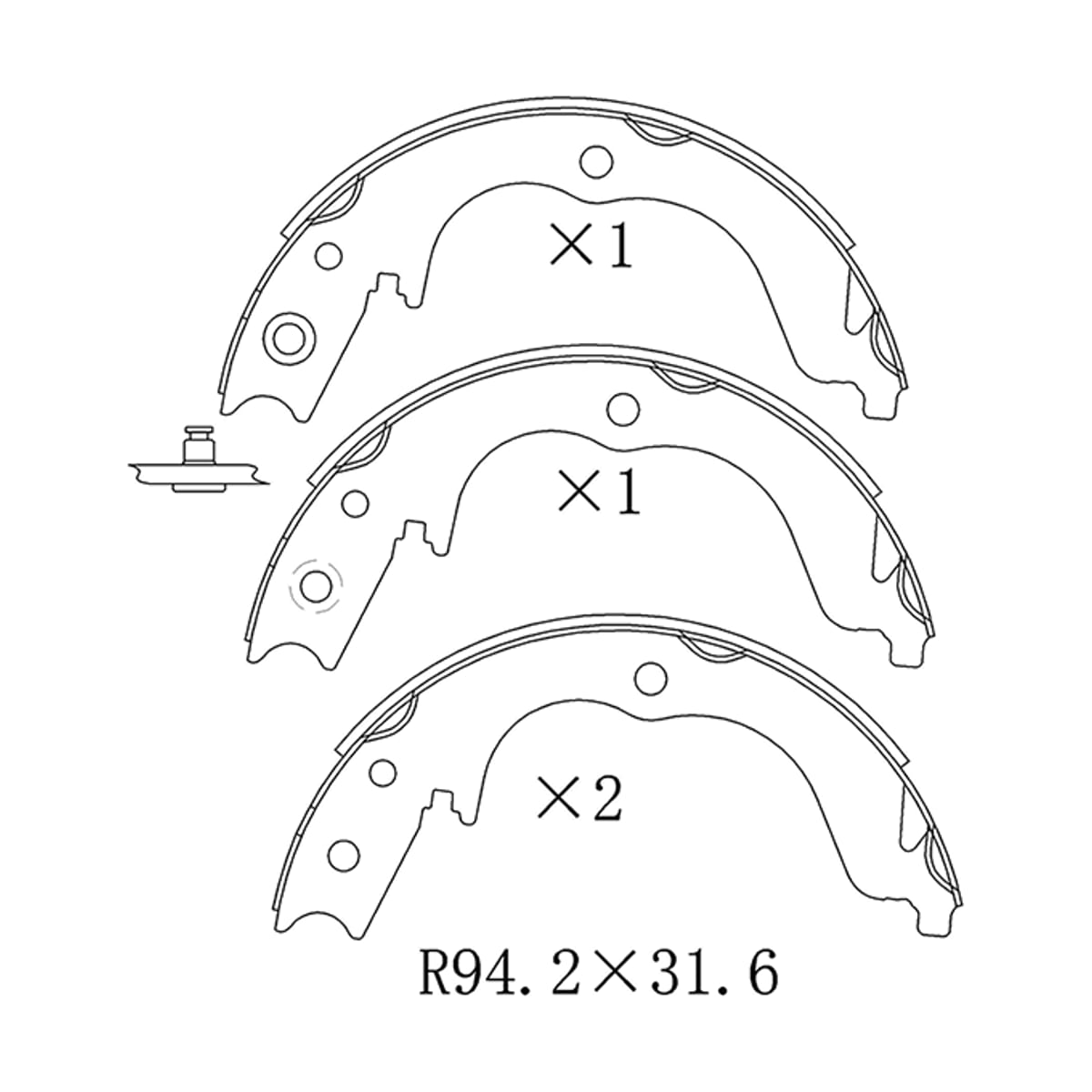 SAT Колодки тормозные барабанные (Сзади/ Стояночный тормоз) Mitsubishi Lancer 07-17 / Outlander 05-12 STMN161157