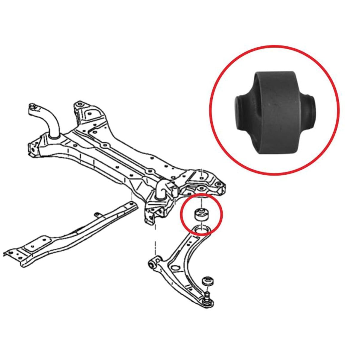 SAT Сайлентблок рычага Chery Tiggo T11 05-16 / Mitsubishi ASX 10