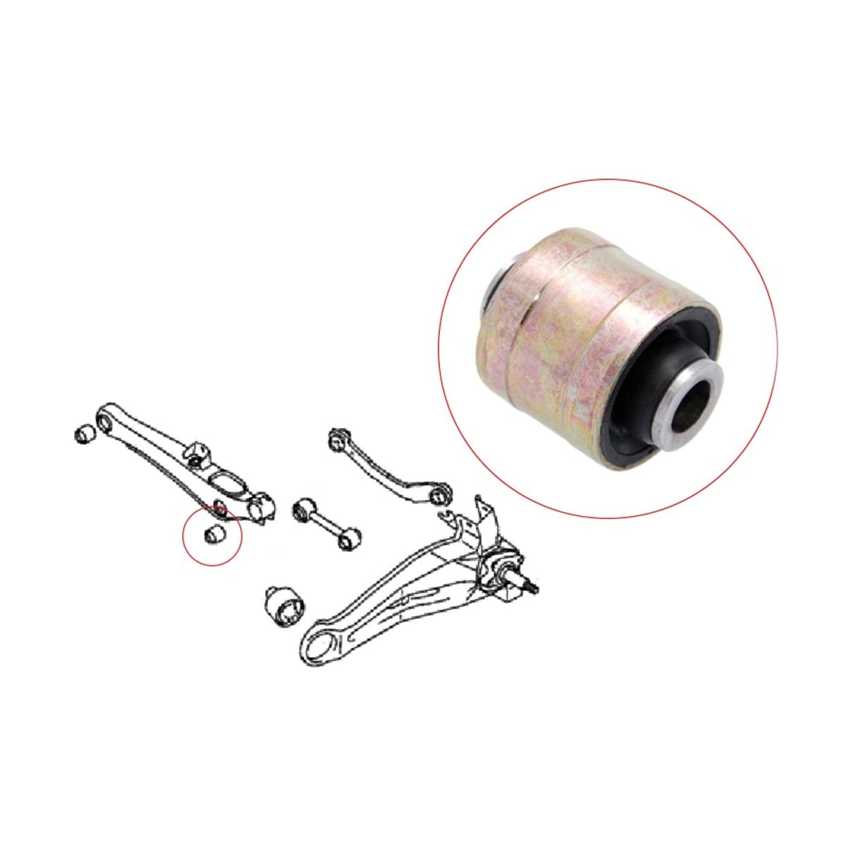 SAT Сайлентблок цапфы Mitsubishi ASX 10-20 / Lancer 02-17 STMR197915