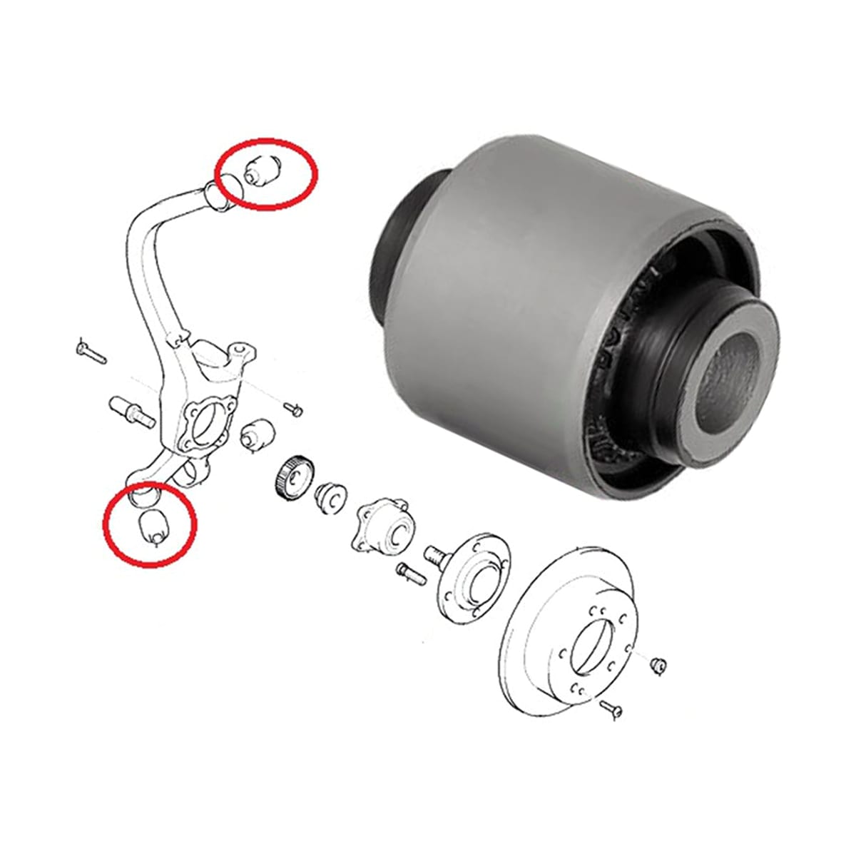 SAT Сайлентблок цапфы Nissan Juke 10-14 / Mitsubishi Aspire 98-02 STMR223673
