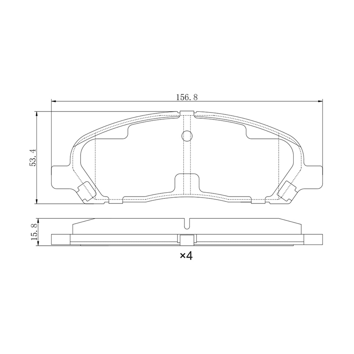 SAT Колодки тормозные (Спереди) Mitsubishi Chariot 83-91 / Chariot Grandis 97-03