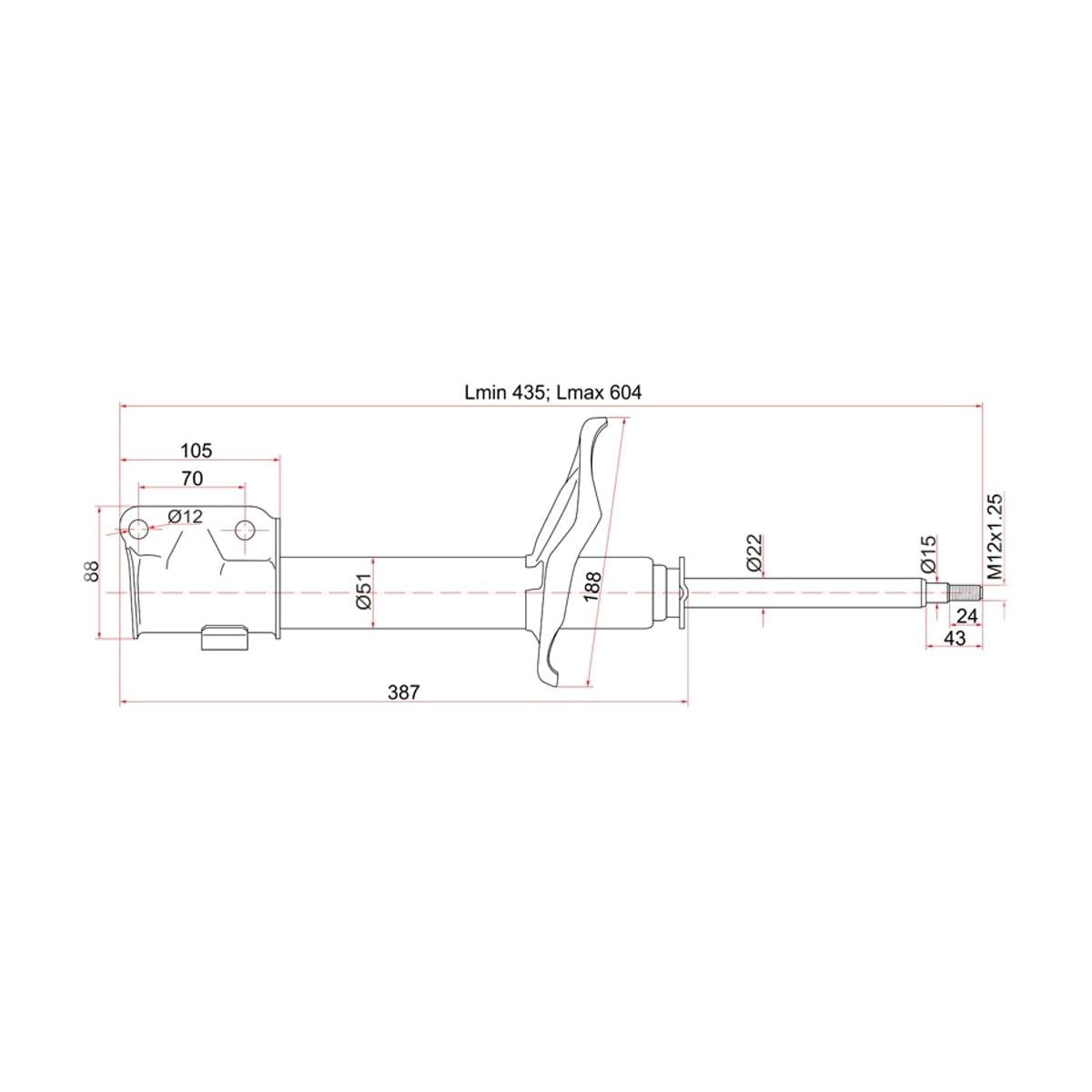 SAT Стойка передняя Mitsubishi Pajero iO 98-07 / Pajero Pinin 98-05 (Справа=Слева)