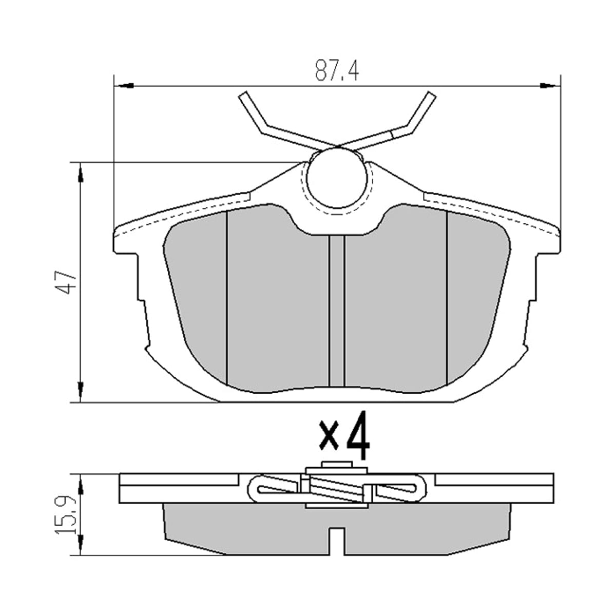 SAT Колодки тормозные (Сзади) Mitsubishi Carisma 95-04 / Colt 02-12