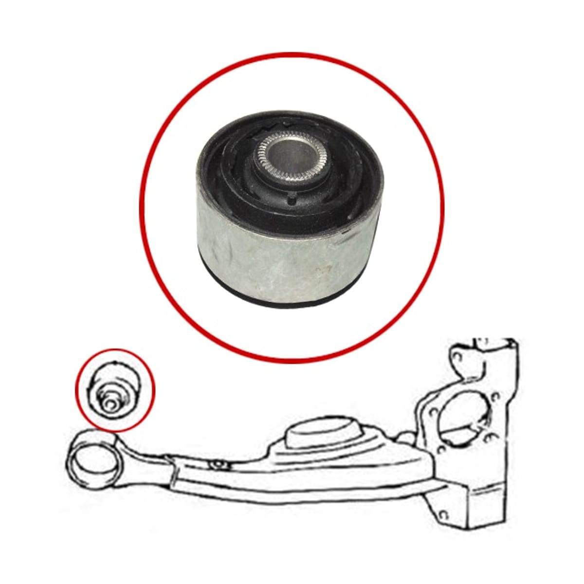 SAT Сайлентблок рычага Toyota RAV4 (CA20) 00-05 STSBHTY20019