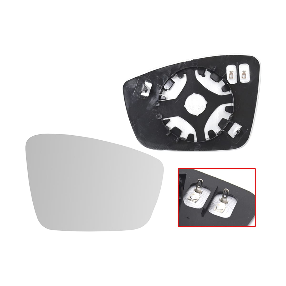 SAT Полотно зеркала Skoda Rapid 12-20 / Volkswagen Polo 09-22 (Справа/ Обогрев/ асферическое) STSDR1940G1