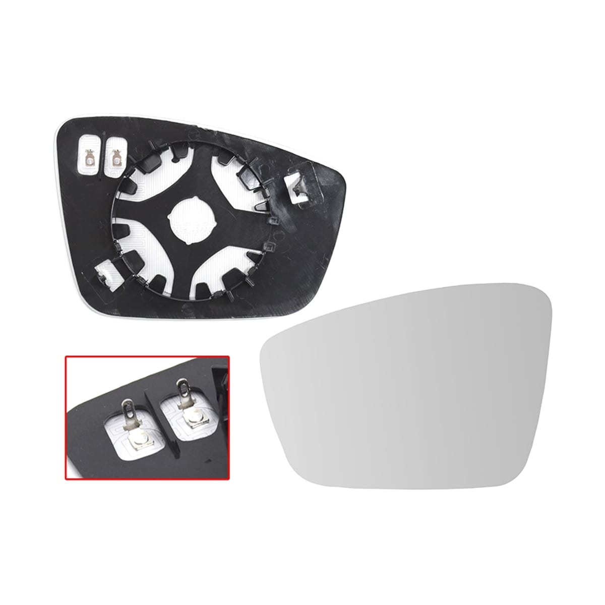 SAT Полотно зеркала Skoda Rapid 12-20 / Volkswagen Polo 09-22 (Слева/ Обогрев/ асферическое) STSDR1940G2
