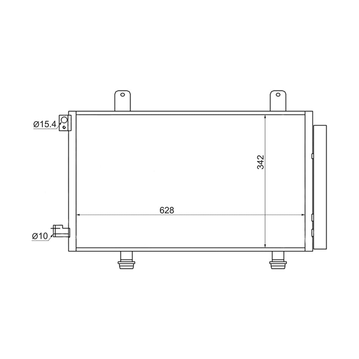 Деталь Радиатор кондиционера Suzuki SX4 06-16 / Fiat Sedici 06-11 SAT