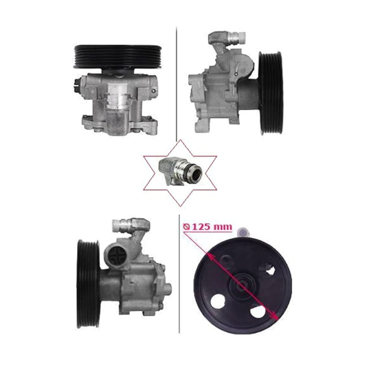 SAT Насос ГУР Mercedes-Benz C-Class 97-15 / E-Class 95-06 STVP152