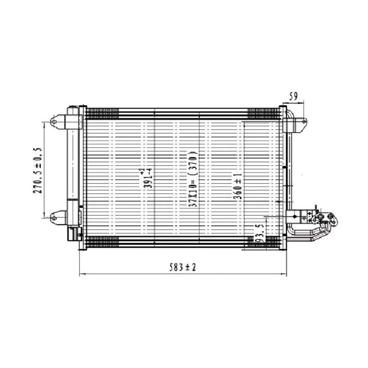 SAT Радиатор кондиционера Audi A3 96-13 / Skoda Octavia 96-13 STVW263940