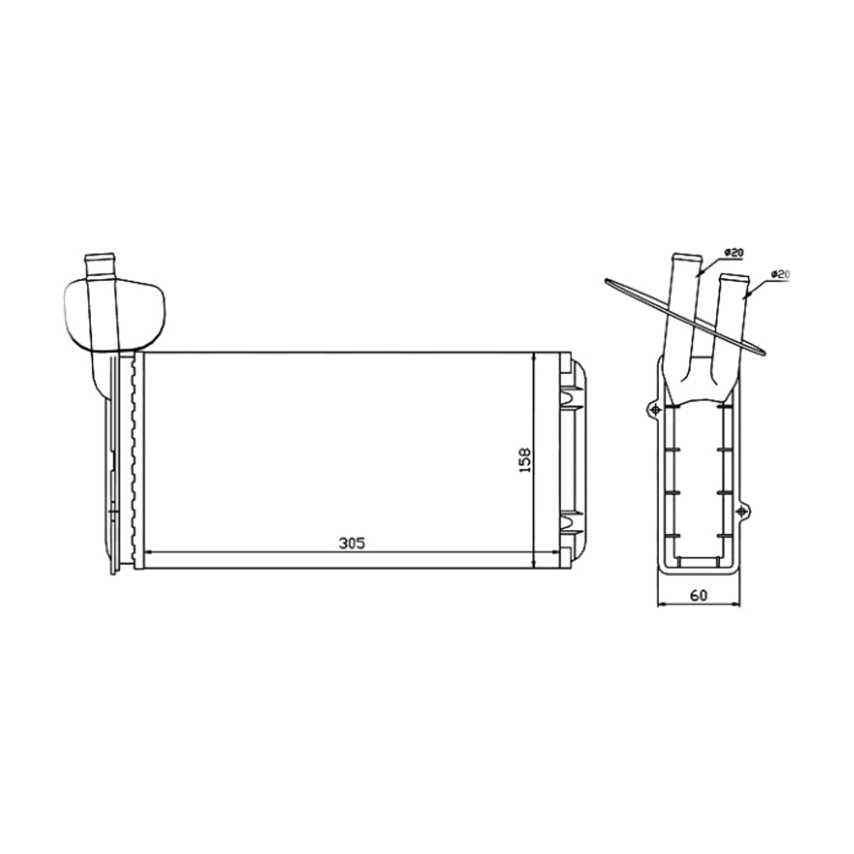 SAT Радиатор отопителя салона Volkswagen Transporter 90-03 / Caravelle 90-03 STVWT43950