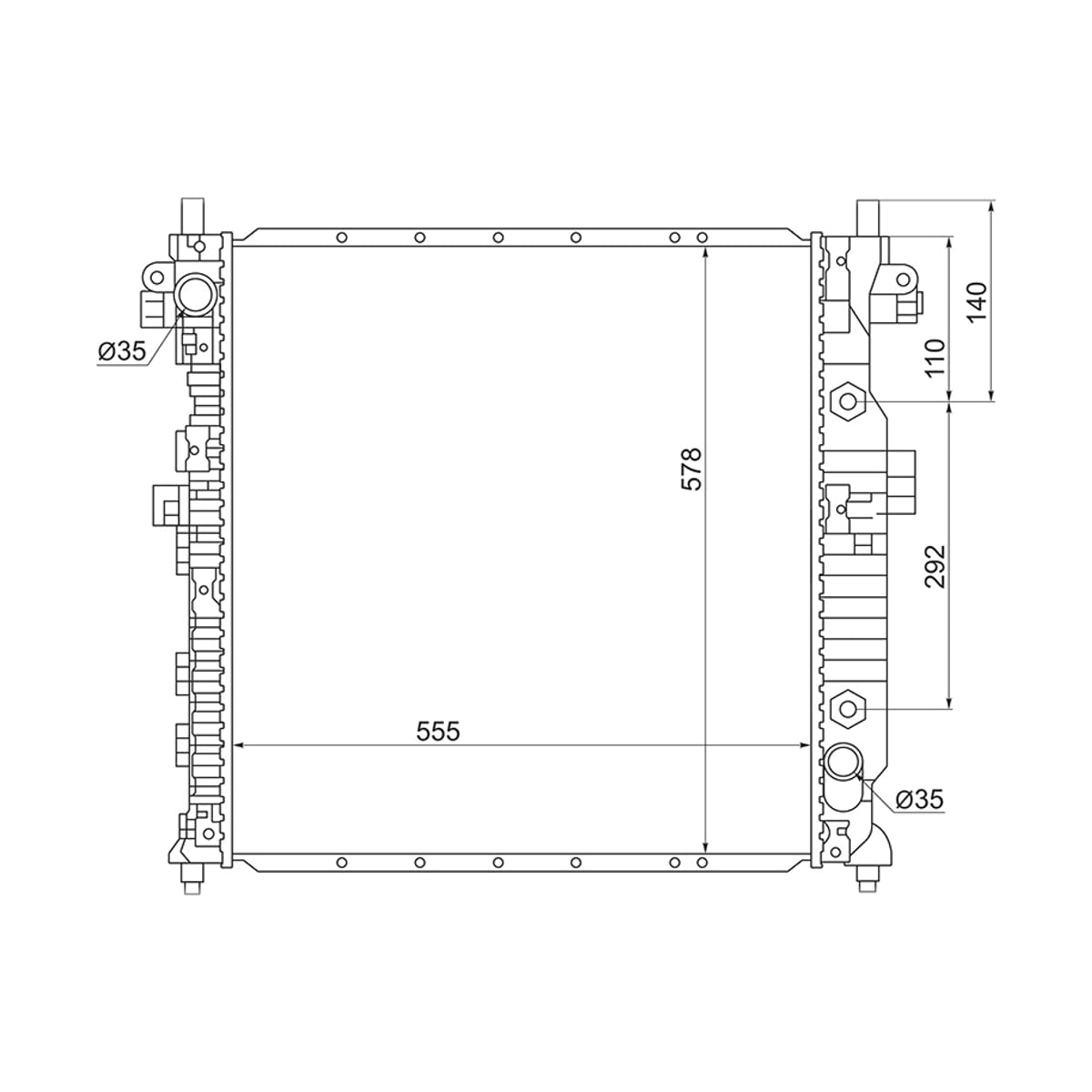 SAT Радиатор SsangYong Actyon 05-10 / Kyron 05-16 SY00021
