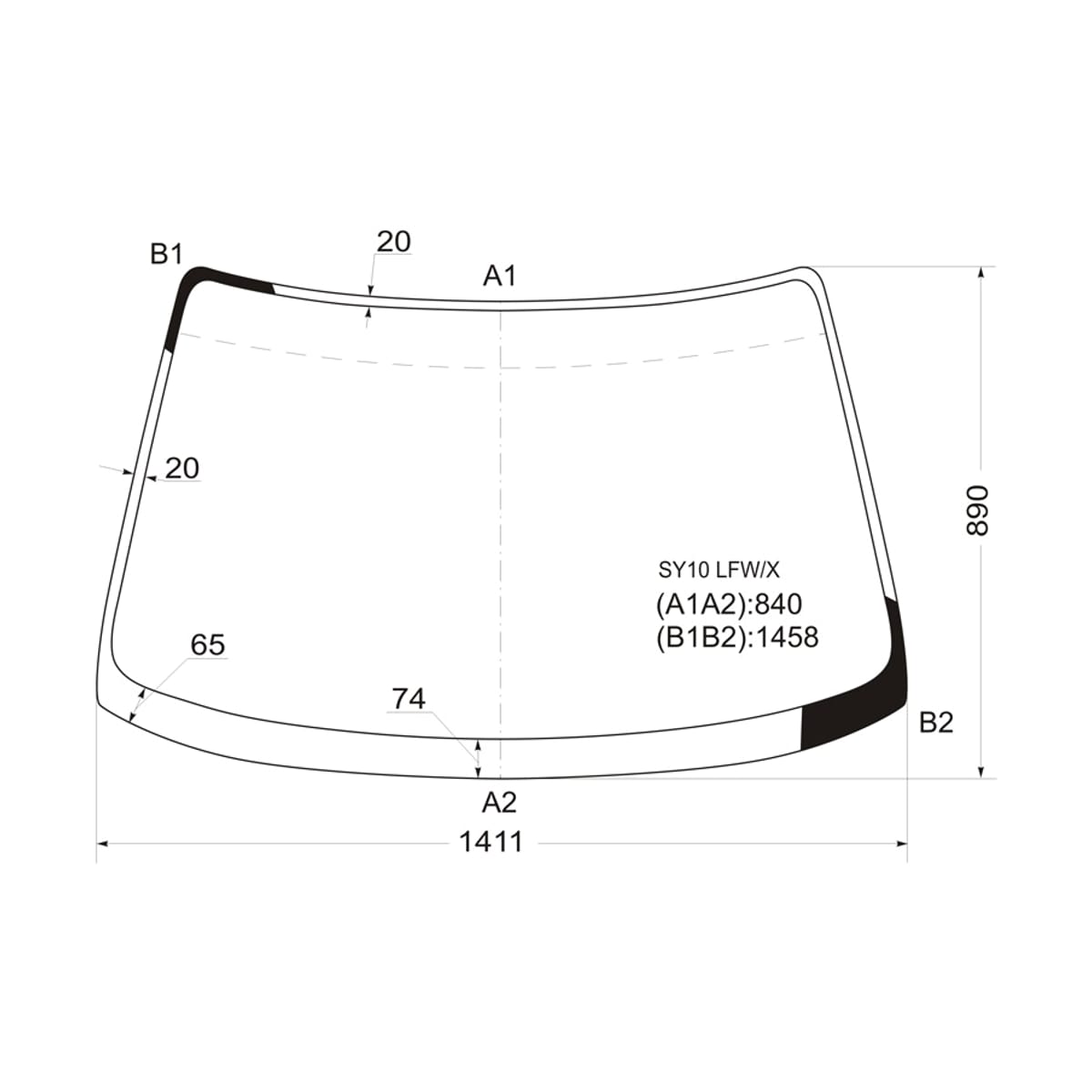 XYG Стекло лобовое Nissan AD 90-99 / Wingroad 96-99