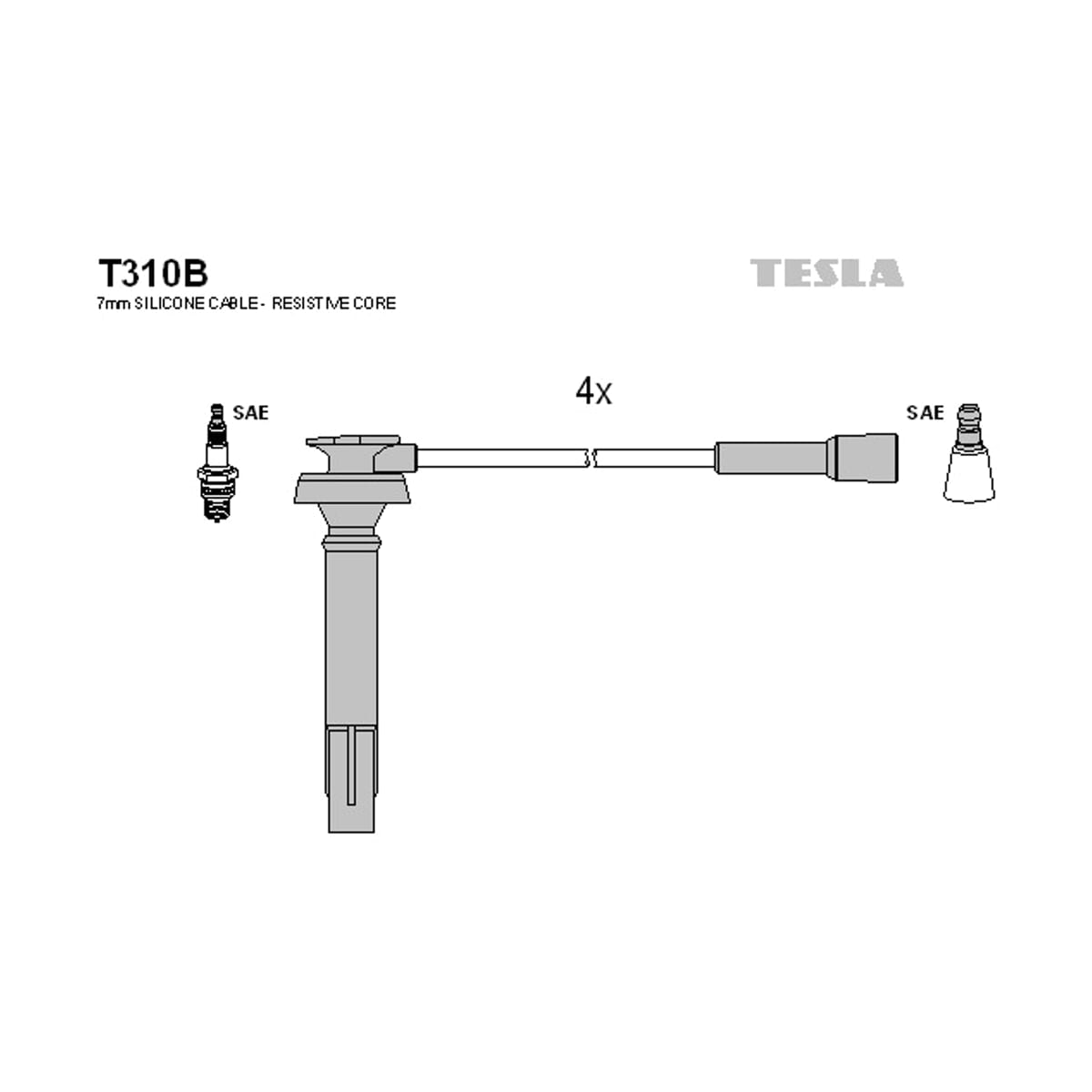 TESLA Комплект проводов зажигания