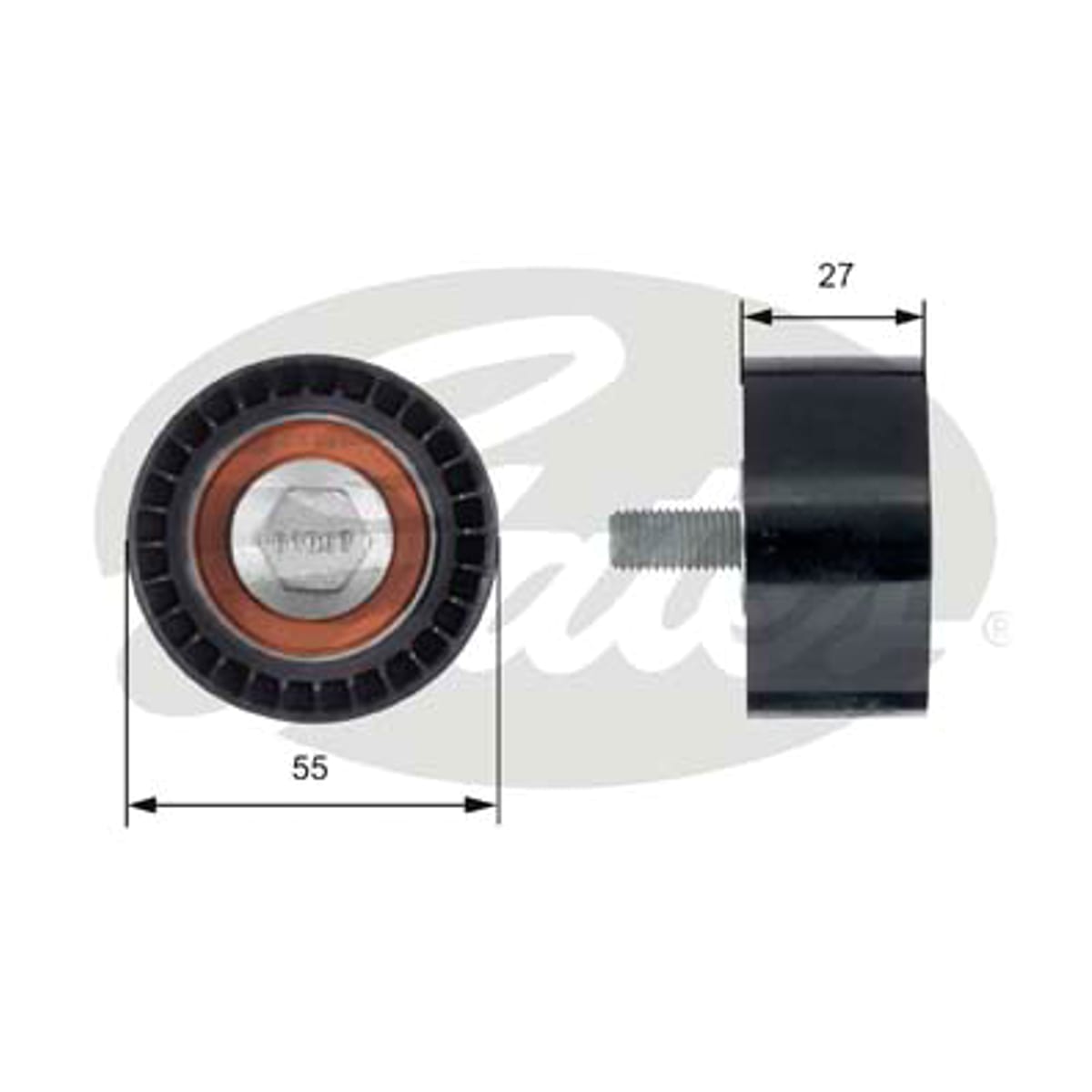 Деталь Ролик натяжной ремня ГРМ GATES