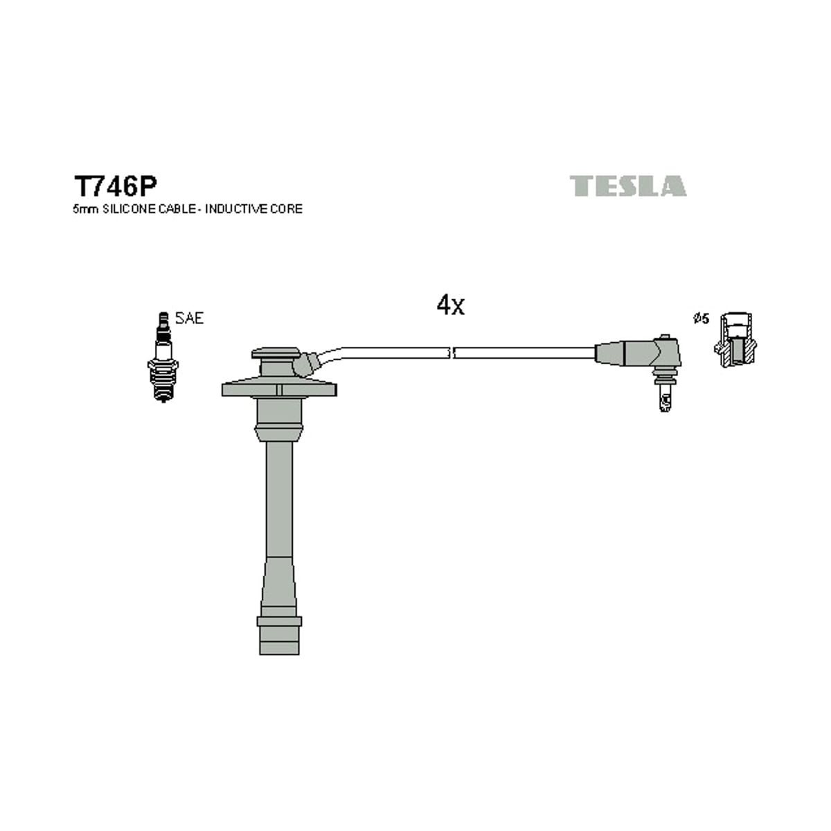 TESLA Комплект высоковольтных проводов