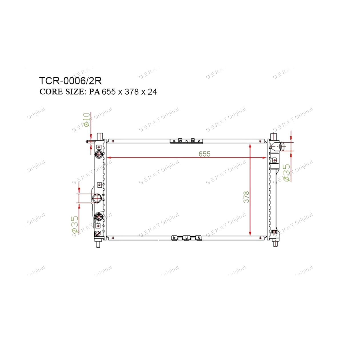 Деталь Gerat Original TCR-0006/2R Радиаторы Gerat Original