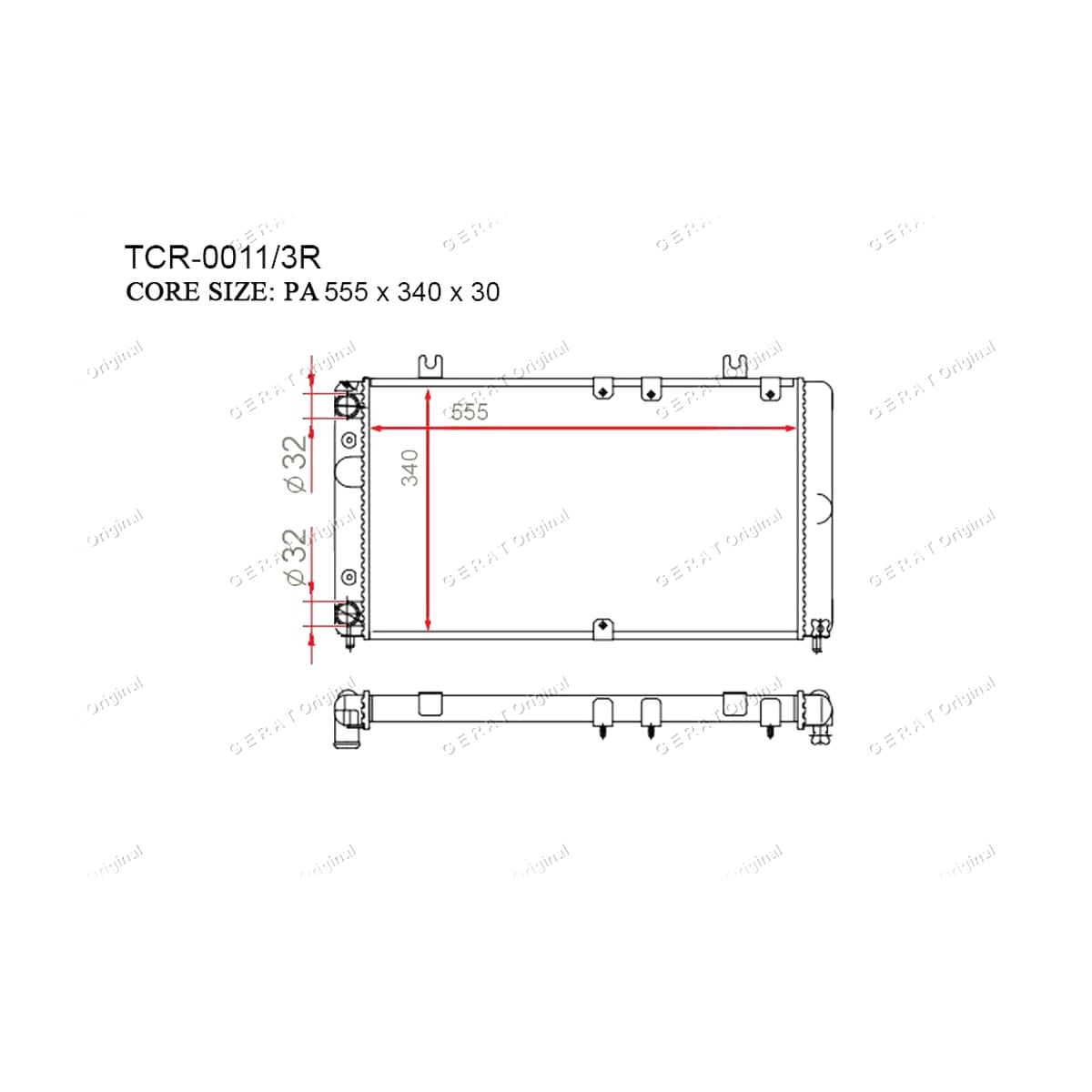 Деталь Gerat Original TCR-0011/3R Радиаторы Gerat Original