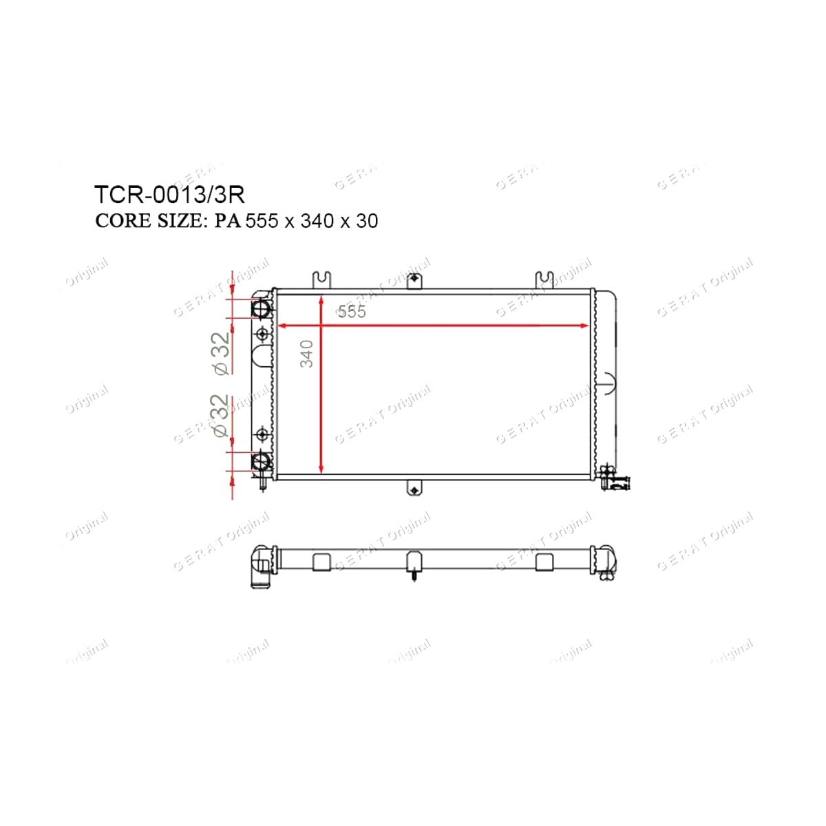 GERAT Радиатор основной TCR0013/3R