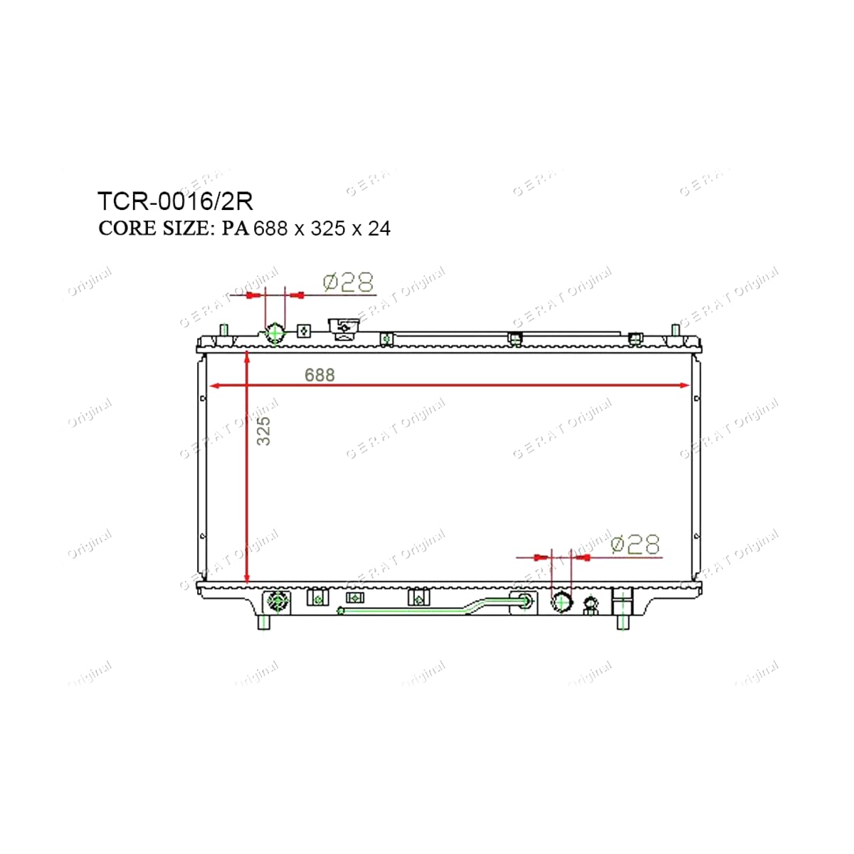 Деталь Gerat Original TCR-0016/2R Радиаторы Gerat Original