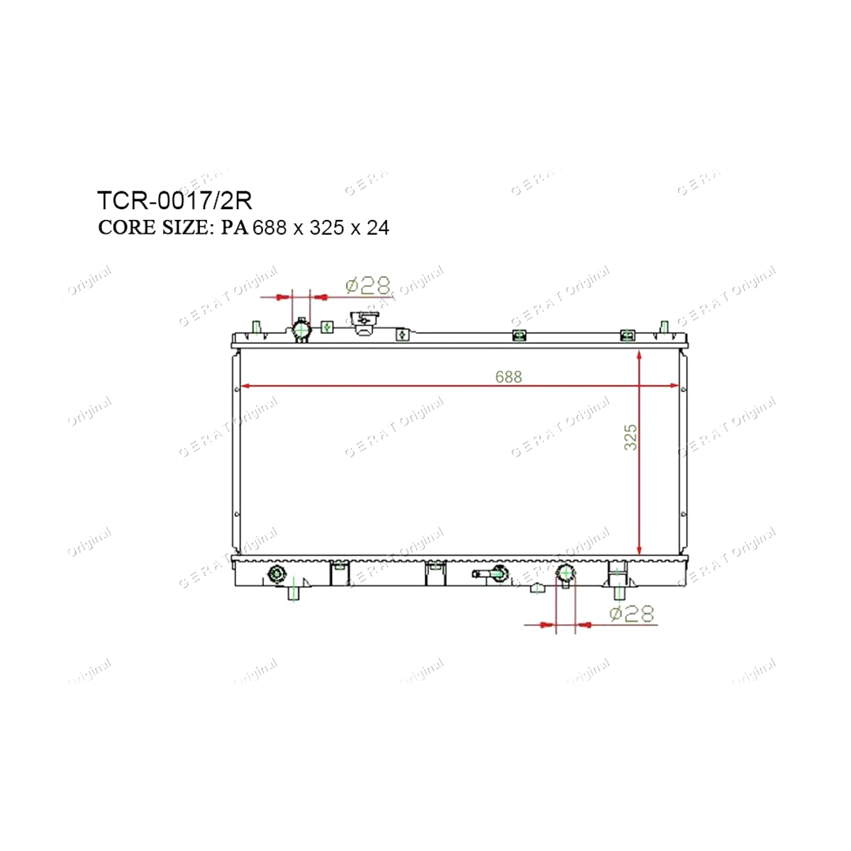 Деталь Gerat Original TCR-0017/2R Радиаторы Gerat Original