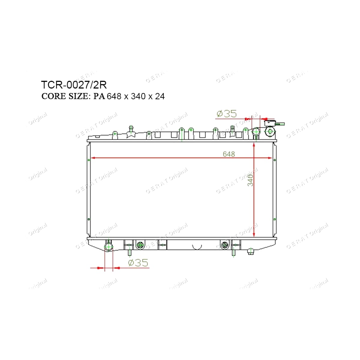 Деталь Gerat Original TCR-0027/2R Радиаторы Gerat Original