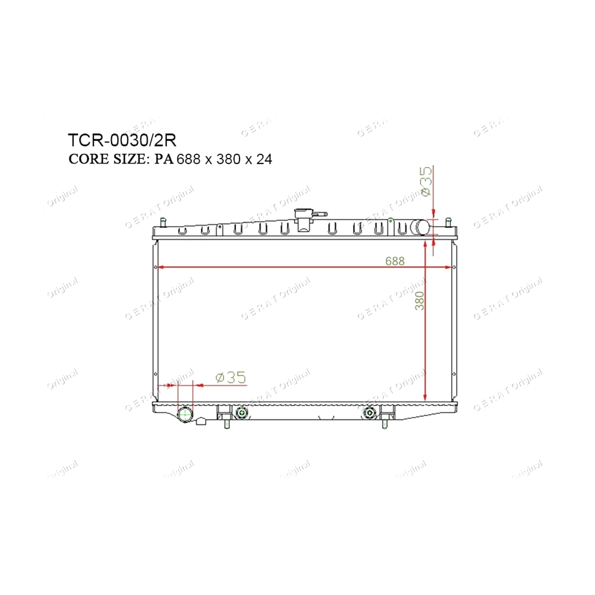 Деталь Gerat Original TCR-0030/2R Радиаторы Gerat Original