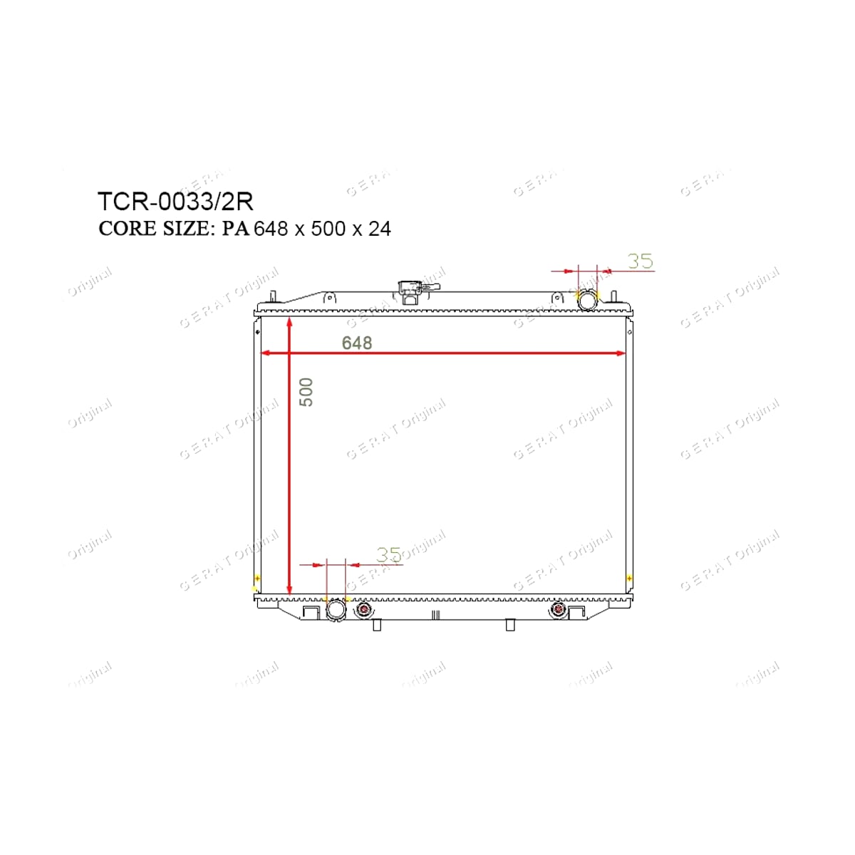 Деталь Gerat Original TCR-0033/2R Радиаторы Gerat Original