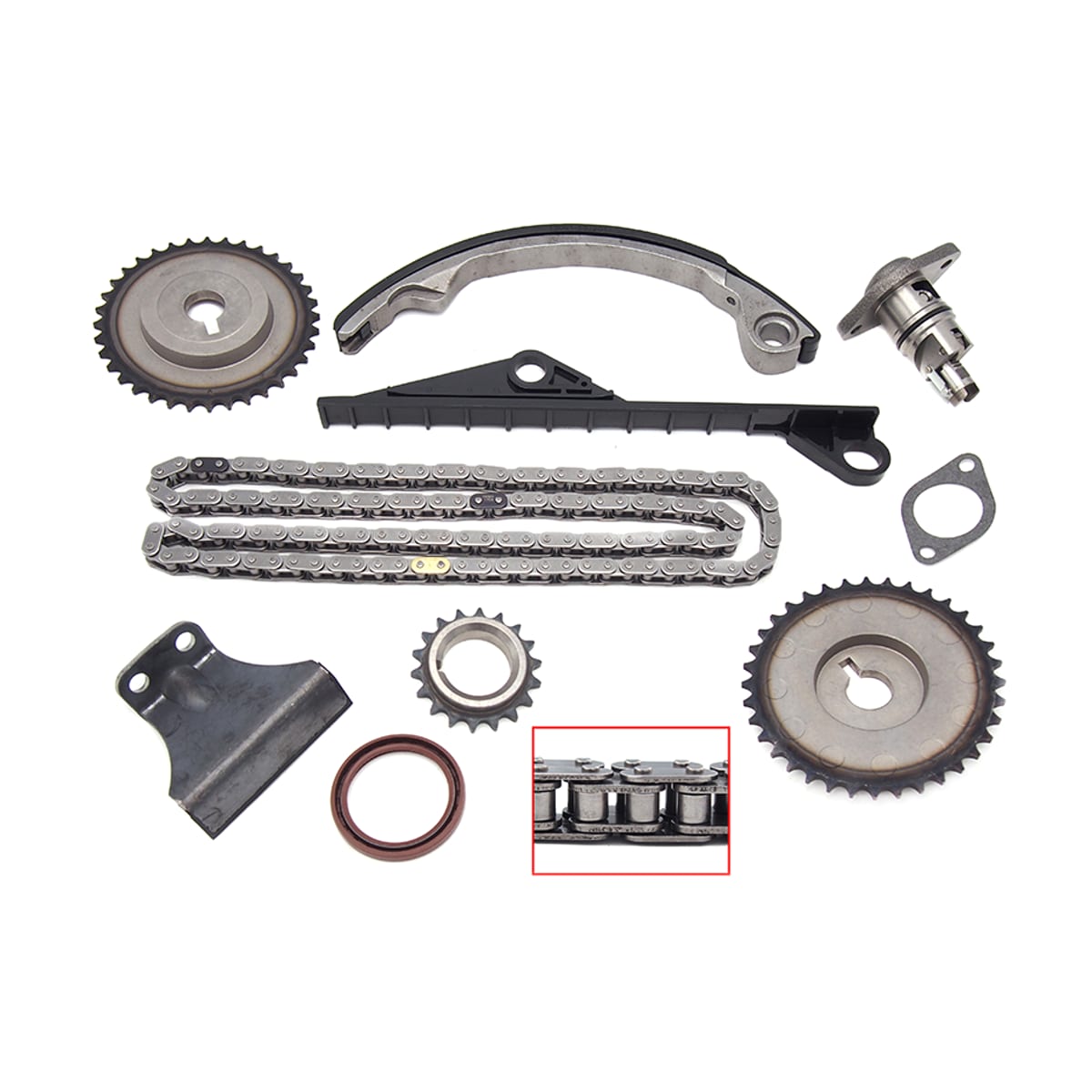 SAT Комплект замены цепи ГРМ Nissan Primera 90-96 / Serena 91-01 SR18DE;SR20DE;SR20DET