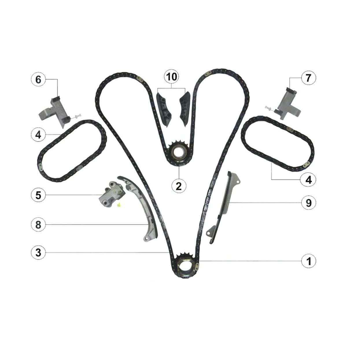 Деталь Комплект замены цепи ГРМ Lexus RX 03-15 / Toyota Camry 06-17 2GRFE;2GRFSE;4GRFSE SAT