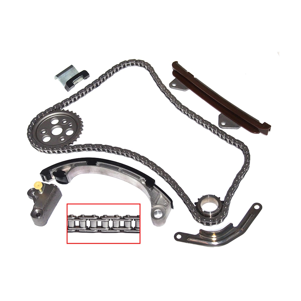 SAT Комплект замены цепи ГРМ Toyota Ractis 05-10 / Vitz 01-10 2SZFE TKTY332