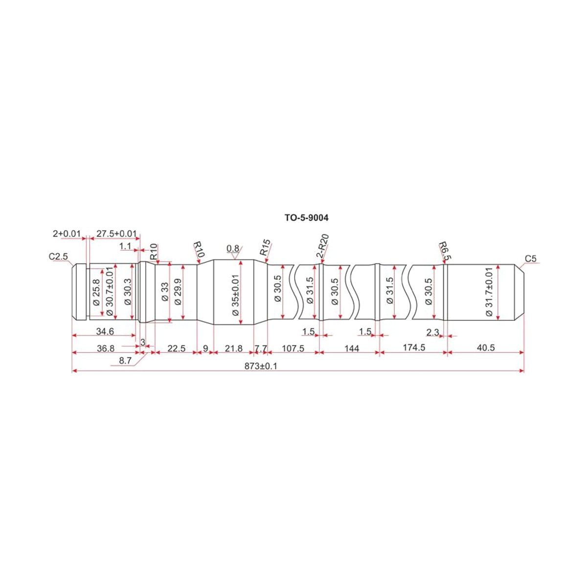 SAT Полуось Toyota Land Cruiser (J100,J80) 89-07 / Lexus LX 95-97 TO59004