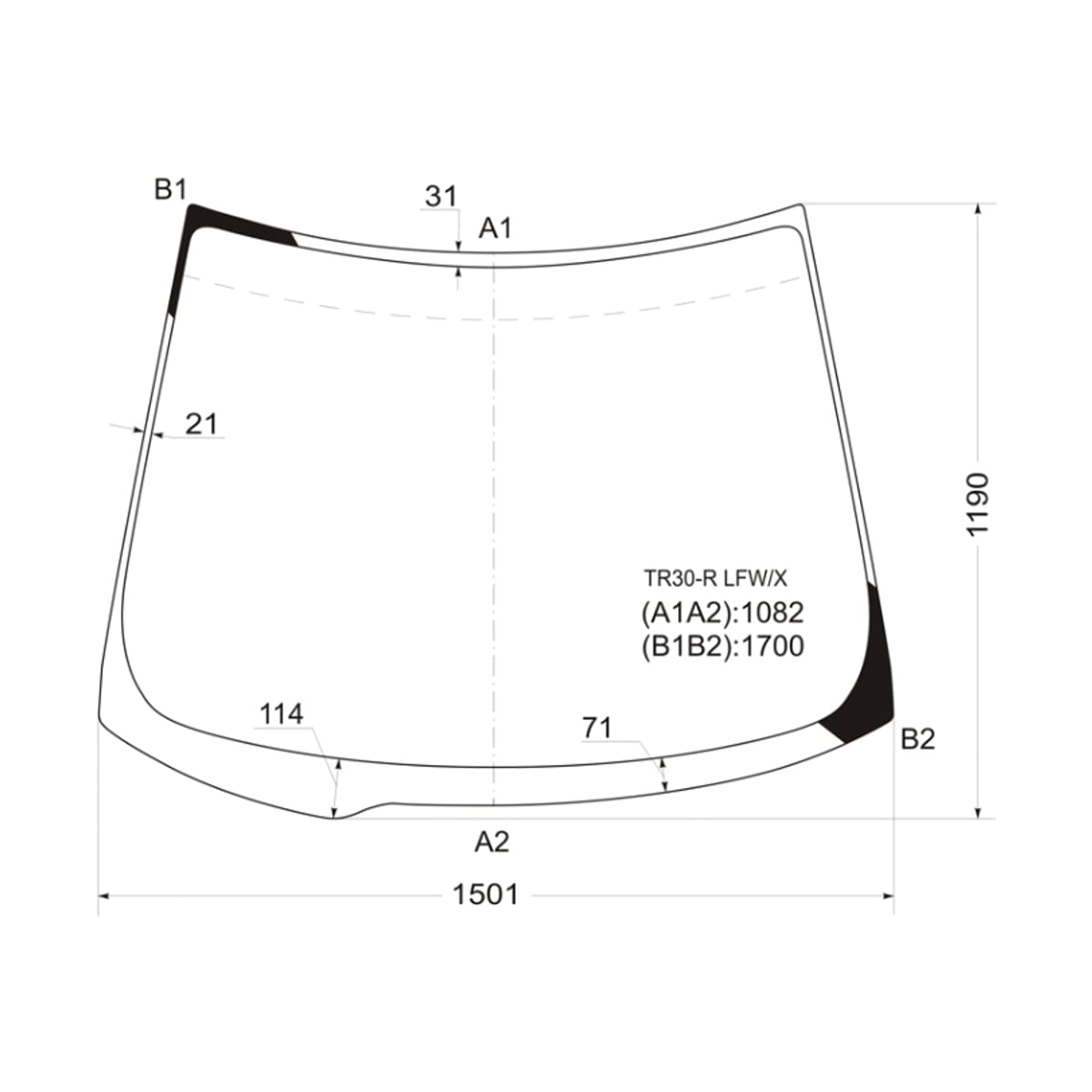 XYG Стекло лобовое Toyota Estima 00-05 TR30RLFW/X