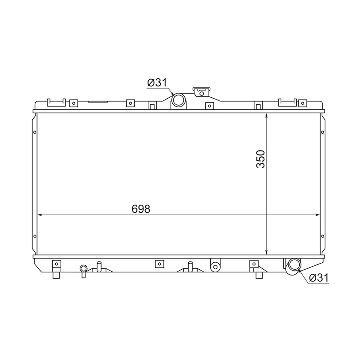 SAT Радиатор Toyota Corolla (E100,E110) 91-02 / Sprinter 91-02