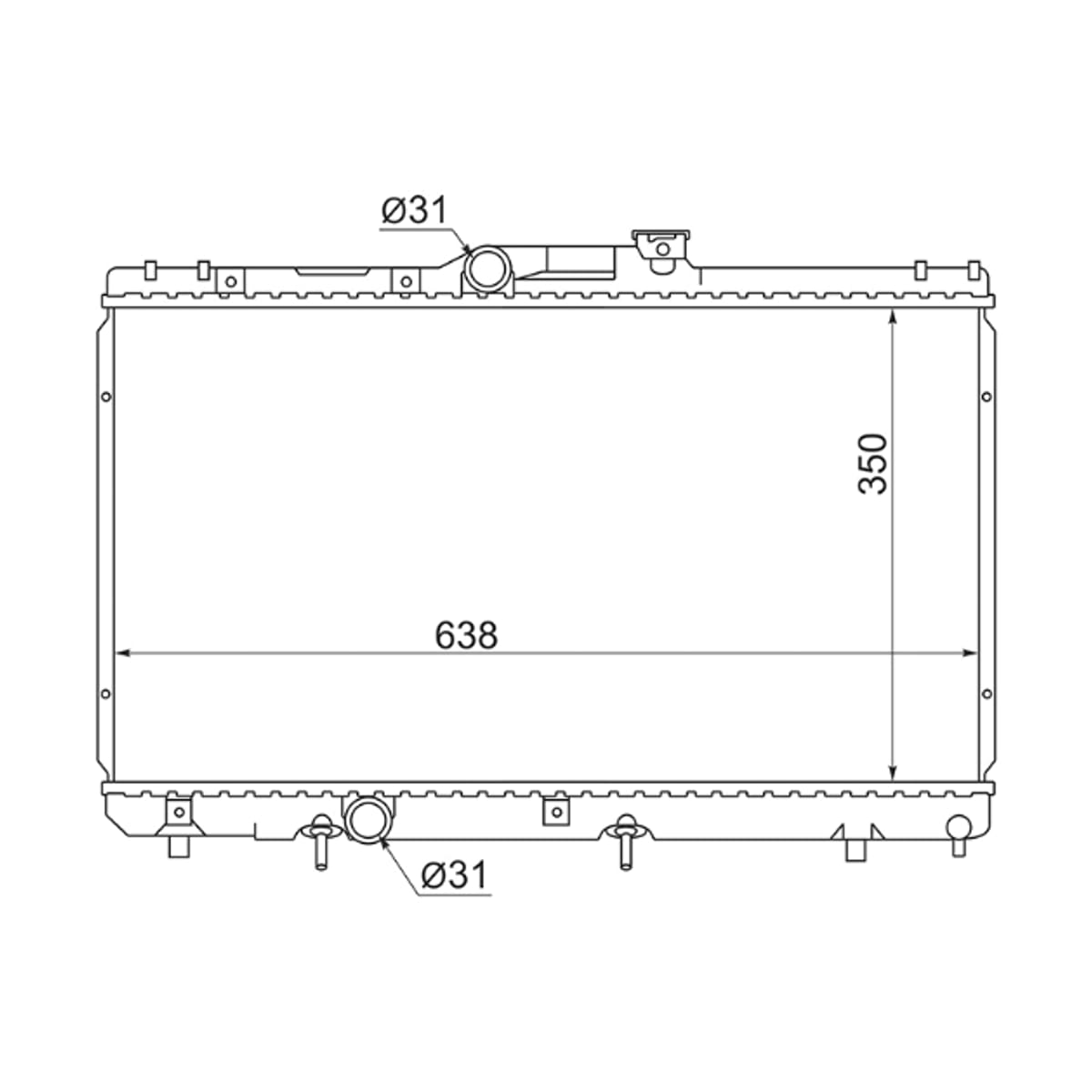 SAT Радиатор Toyota Corolla (E100,E110) 91-02 / Corolla Ceres 92-99 TY0001110