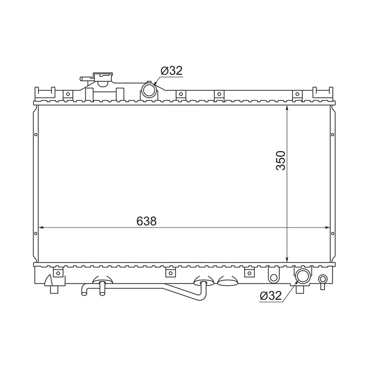 SAT Радиатор Toyota Carina ED 93-98 / Celica 93-99 TY0002ST200